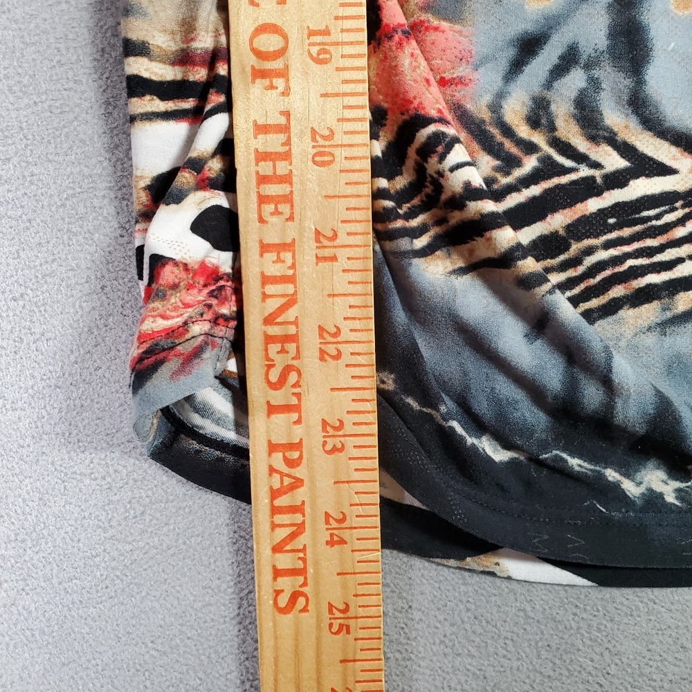 Peter Nygard Top Womens Size L Aztec Southwestern Tribal Animal Print Boho Artsy - Picture 4 of 5